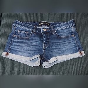 Express Dark Blue Denim Shorts